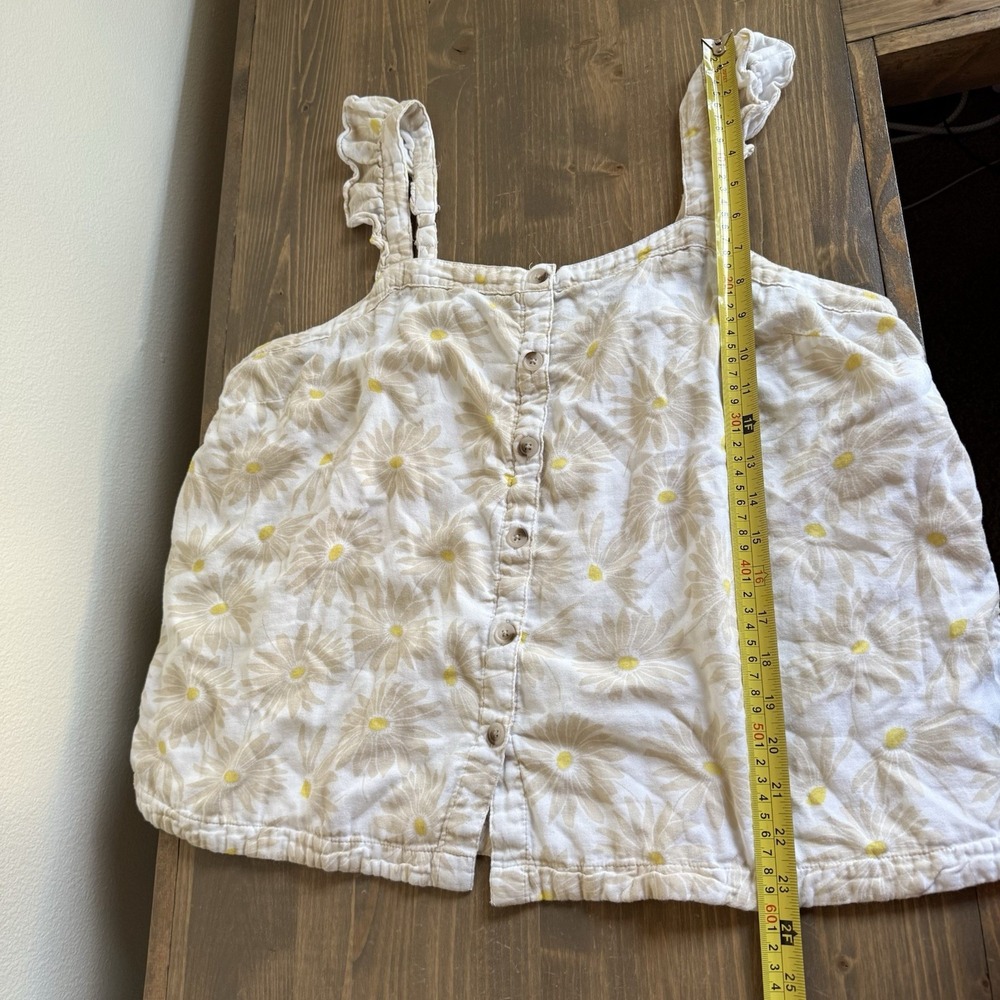 Torrid Women's 0 Daisy Daydream Double Gauze Ruffle Button Front Tank‎ Top - Picture 8 of 8